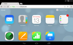 Abbildung 2: Von Apples iCloud-Webseite lassen die Kontakte im vCard-Format exportieren.