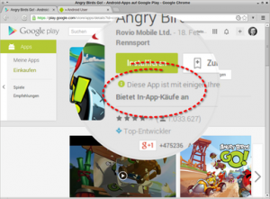 Abbildung 9: Der Google Play Store informiert Sie über eventuell anfallende In-App-Käufe.