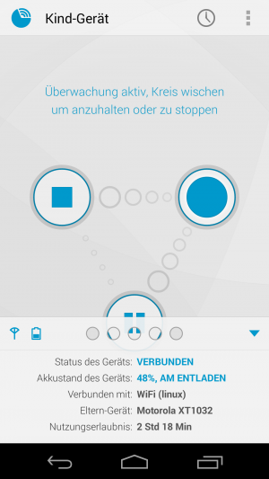 Das Kind-Gerät legen Sie ins Kinderzimmer und schalten anschließend das Display aus.