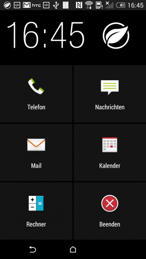 Im Energiesparmodus verwandelt sich das HTC One in ein "dummes" Feature-Phone.