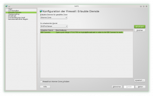 In den Firewall-Einstellungen von openSUSE fügen Sie KDE Connect als DIenst hinzu. YaST erledigt den Rest alleine.