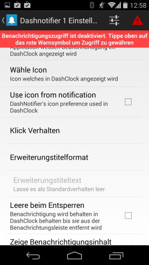 Dash Notifier ist eine Art eierlegende Wollmilchsau für das DashClock-Widget.