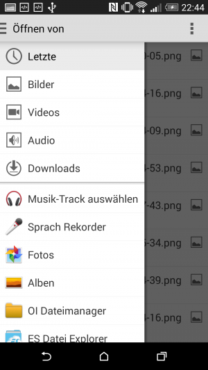 Seit Android 4.4 kann man über den Datei anhängen Dialog von Gmail eine beliebige Datei auswählen.