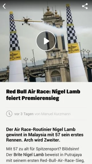 Die Artikel setzen sich aus gehaltvollen Texten und sehenswerten Fotos und Videos zusammen.