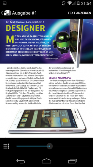 Beim Layout von Android Power User haben wir darauf geachtet, dass es sich ab 5 Zoll ohne Zoom lesen lässt.