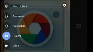 Abbildung 3: Der volle Funktionsumfang der neuen Kamera-App zeigt sich nur bei einigen Geräten.