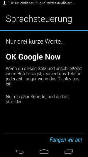 Abbildung 4: Die Sprachsteuerung über "OK Google Now" funktioniert wirklich hervorragend.