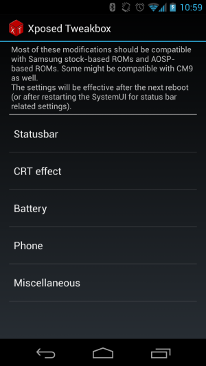 Abbildung 5: Die Tweakbox bietet diverse Optionen in das Android-System einzugreifen.