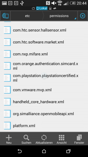 Abbildung 3: Mit einer kleinen Änderung an der Datei platform.xml lässt sich die Änderung wieder rückgängig machen.