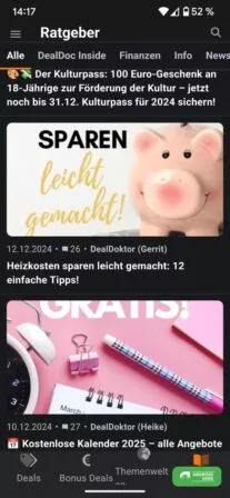 Ratgeber in der DealDoktor App
