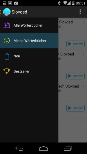Die Slovoed-App bietet quasi den Rahmen für sämtliche Wörterbücher von Paragon Software.