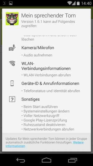Die Gruppe "Sonstiges" wird bei einer normalen Installation ohne Blick auf die Details nicht angezeigt.