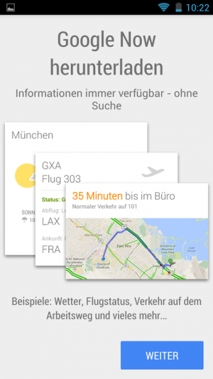 Google Now ist bereits in der Google-Suche-App integriert, man muss den Dienst aber noch separat aktivieren.
