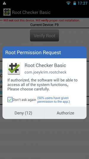 Dieser Hinweis stammt von der App Kinguser, die beim Root-Vorgang installiert wurde.
