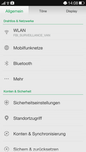 Die Standardfarben des Find 7a (Grau und Grün) lassen sich auch über Themes nicht ändern.