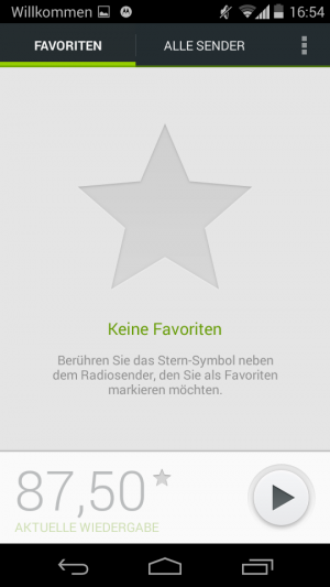 Mit angeschlossenen Kopfhörern können Sie mit dem Moto E sogar Radio hören.
