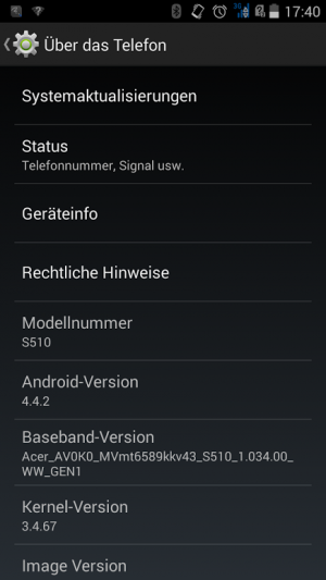 Das Acer Liquid S1 läuft nun mit Android 4.4 "KitKat".
