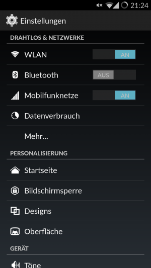 Auf den ersten Blick kaum von einem Nexus-Gerät zu unterscheiden, die CyanogenMod-Software bietet aber deutlich mehr Einstellungen.
