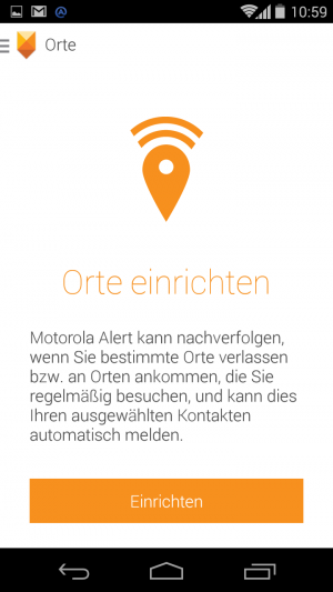 Hat man einen "sicheren" also vorher definierten Ort erreicht, bleiben die Statusmeldungen aus.