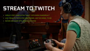 Die integrierte Twitch-Funktion macht das Shield Tablet zur idealen Plattform für Gamer.