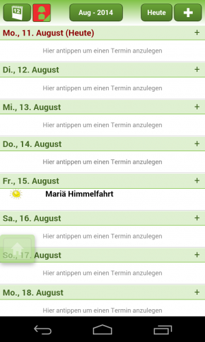 Der aufgeschlagene Terminkalender von Famanice