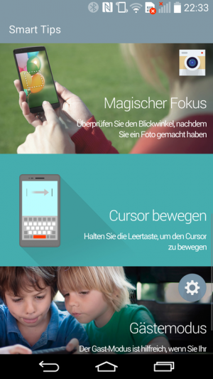 In der SmartTips-App zeigt LG nützliche Funktionen des Gerätes.