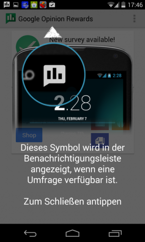 Das Benachrichtigungssymbol lässt deine Kasse klingeln, es gibt aber auch Umfragen ohne Bezahlung.