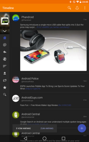 Talon ist eine der wenigen Apps, die nicht von Google stammt und für die es eine funktionierende Preview-Version im Material-Design gibt.