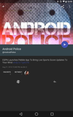 Material Design alleine macht noch keine gute App aus. Was passiert wohl, wenn man auf das runde Symbol mit dem Papierflieger tippt?