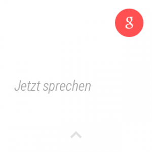 Der Eingabedialog von Android Wear für die Sprachsteuerung.