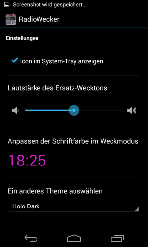 Über die Einstellungen veränderst du den Hintergrund sowie die Schriftfarbe der Leuchtziffern.