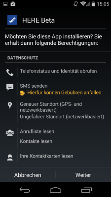 Die Installation erfolgt via APK-Datei.