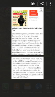 Im nächsten Menü können diese ausgewählten Elemente weiter verarbeitet werden.