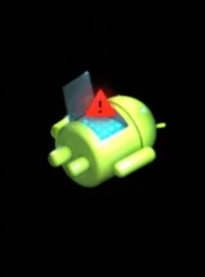 Erscheint dieser Androide, dann befindet sich das Android-Gerät nicht im Fastboot-Modus, sondern im Recovery-Modus!