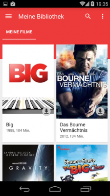 Die neue Version von Google Play Movies im Material Design (und mit drei Gratisfilmen).