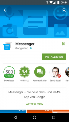 Die neue SMS-App ist für alle Androiden ab Version 4.1 "Jelly Bean" verfügbar.