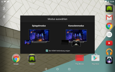 Im Konsolenmodus lassen sich Videos bis zu 4K-Auflösung genießen.
