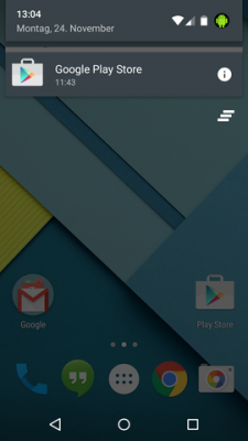 Hälst du den Finger auf einer Benachrichtigung gedrückt, dann erscheint das App-Icon der Quelle, tippe hier rechts auf das Infosymbol.