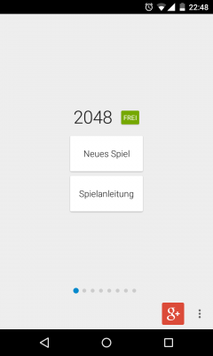 Mit einem Klick auf neues Spiel rutscht du in die 2048 Sucht hinein.