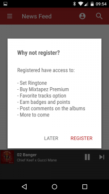 Wenn du dich registrierst, kannst du Songs herunterladen und die Kommentarfunktion nutzen. Die Registrierung ist kostenlos.