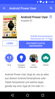 Android Power User gibt es ab sofort auch als Abo für 19,90 Euro im Jahr.