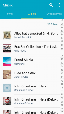 Minimalistisch aber im Material Design: das ist der neue Musik-Player von Samsung für Android 5.0.