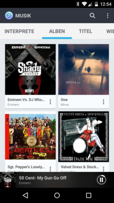 Die Albenübersicht des neuen Musikplayers von CyanogenMod 12.