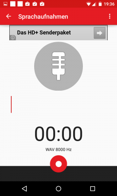 Mit einem Klick auf den Aufnahme-Button beginnst du deine Aufnahme.
