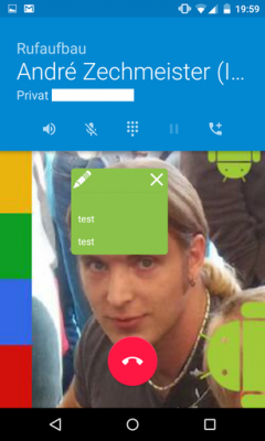 Die Pop-Up Nachricht lässt sich mittels Fingertipp verschieben.