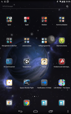 Die sortierten Apps auf einen Blick.