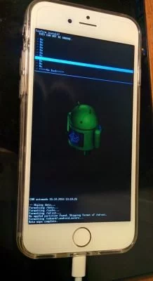 Android auf dem iPhone 6? Nicht ganz, nur das CWM-Recovery auf dem vPhone i6.
