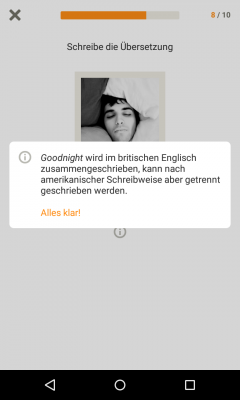 Die App gibt Tipps zur richtigen Schreibweise. 