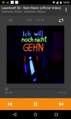 Deine Audio Dateien werden über den AIMP Player abgespielt.
