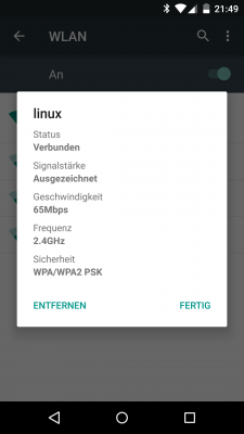 65 Mbps. Diese Angabe ist mit Vorsicht zu genießen und sagt nichts über die Fähigkeiten des Androiden aus.